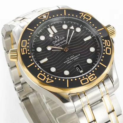 Celestial Seafarer Diver 300M 42mm Steel Yellow Gold On Steel Black Dial 6971