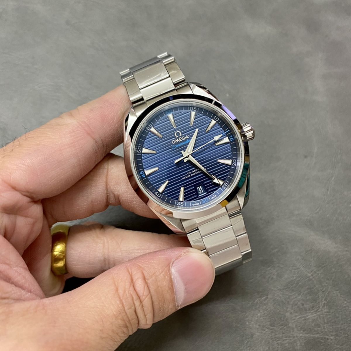 Celestial Aqua Sport 150M 41mm Steel On Steel Blue Dial 7436