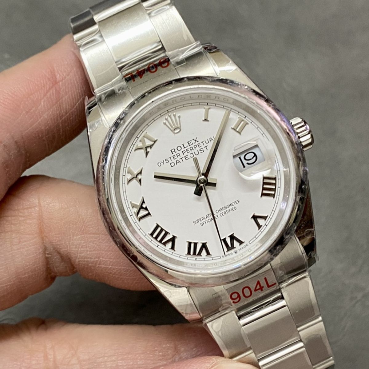 Regency Classic Date 36 mm Timeless Domed Bezel White Dial 126200 6410