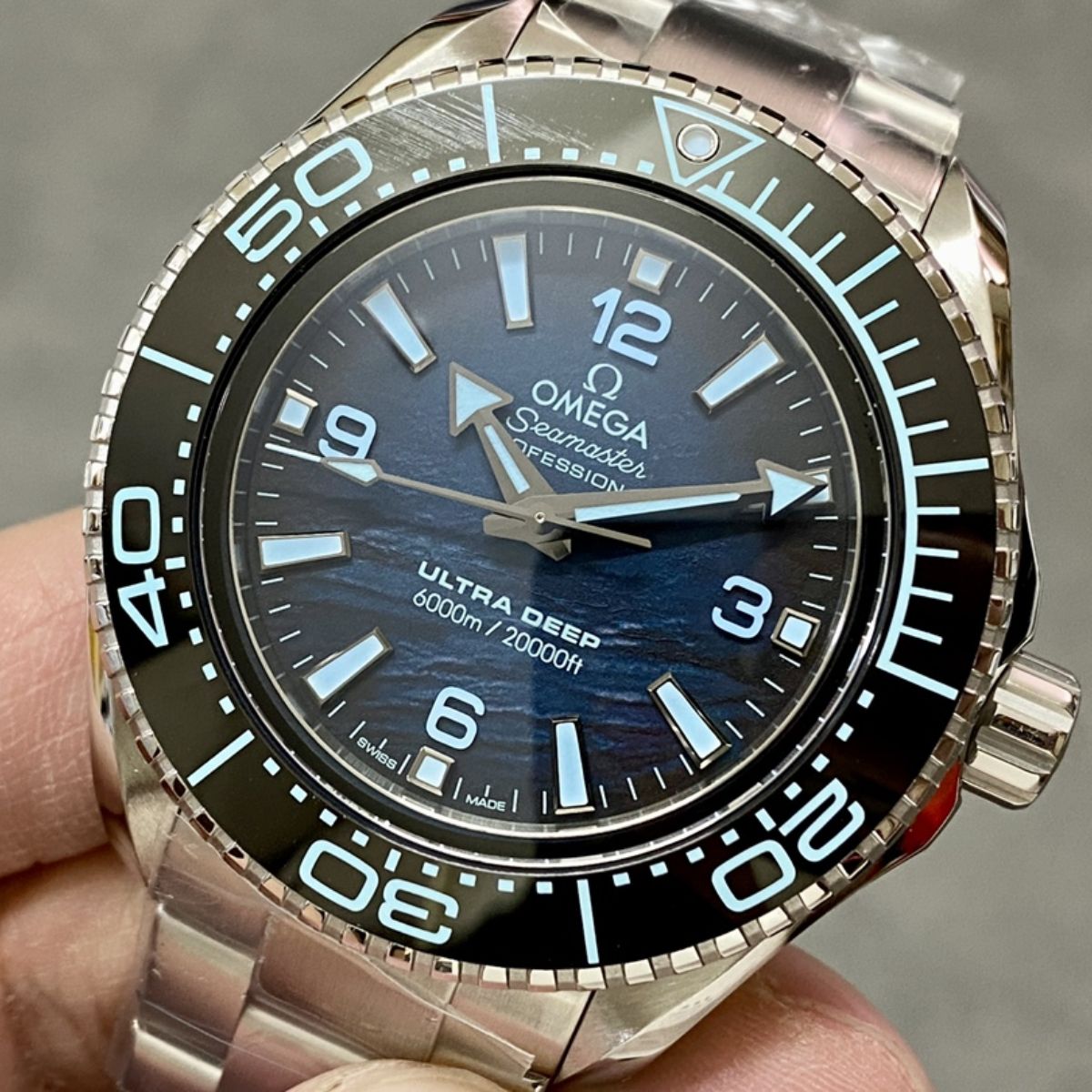 Celestial Ocean Diver 600M 46mm Steel On Steel Blue Dial 9838