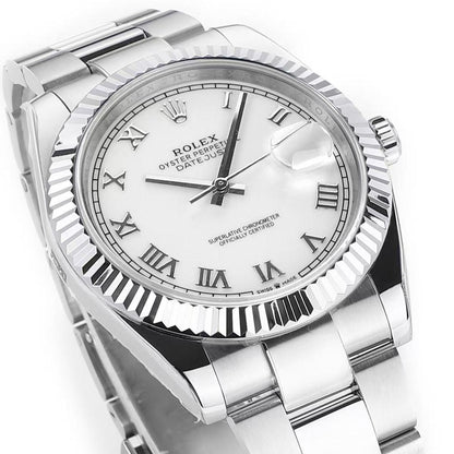 [Super Clone] Regency Classic Date 36 mm Timeless Fluted Bezel White Dial 126234 4185