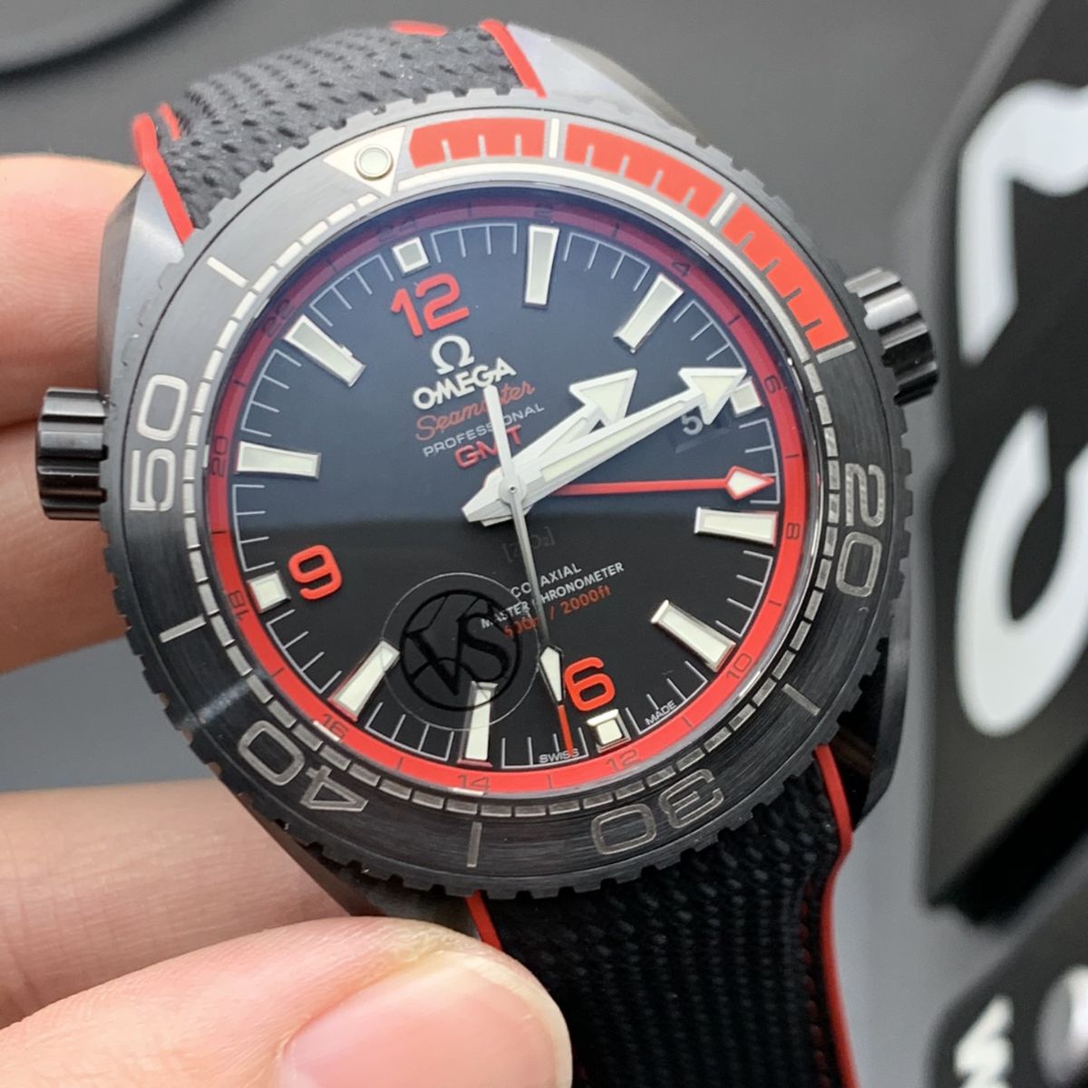 Celestial Ocean Diver 600M Traveller Deep Black 46mm Black Ceramic On Rubber Strap Black Dial 9882