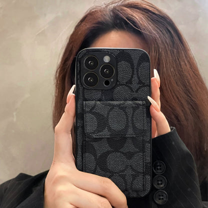 Coach iPhone Case With  Wallet Black-HP240513