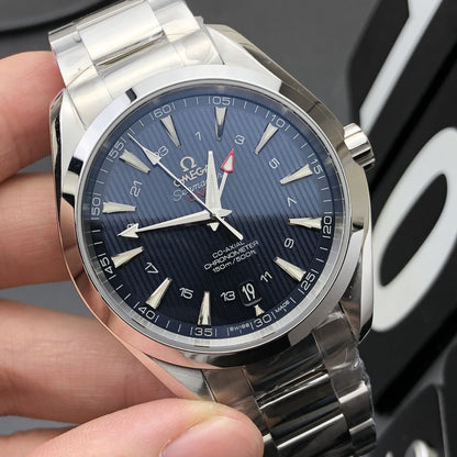 Celestial Aqua Sport 150M Traveller 43mm Steel On Steel Blue Dial 7036