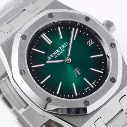 [Super Clone] Prestige Atelier Octagon Sport Jumbo Extra Thin 39mm Green Dial Platinum 7789