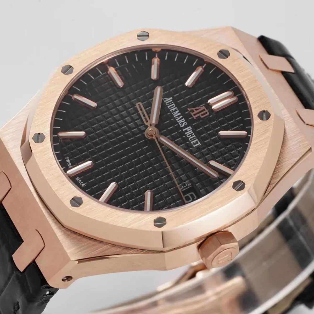[Super Clone] Prestige Atelier Octagon Sport 41mm Black Dial Rose Gold 1172