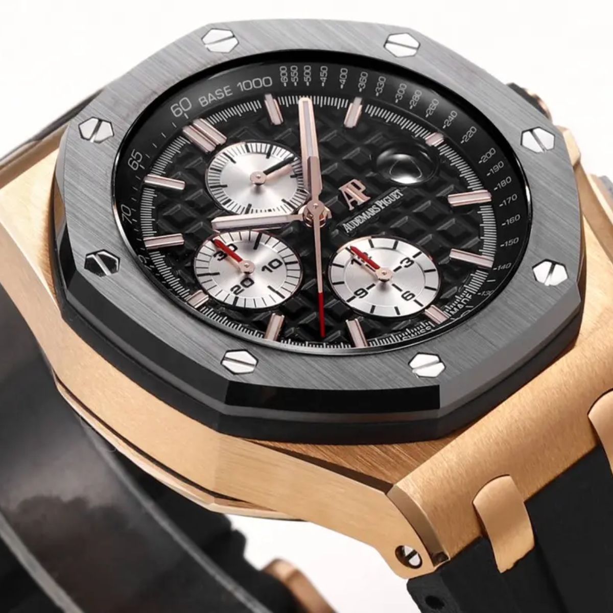 [Super Clone] Prestige Atelier Coastal Sport Chronograph 44mm Black Dial Rose Gold 8733