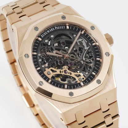 [Super Clone] Prestige Atelier Octagon Sport Double Balance Wheel Openworked 41mm Skeleton Dial Rose Gold 2888