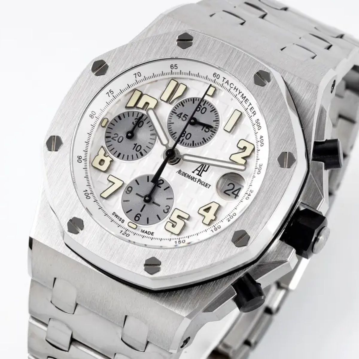 [Super Clone] Prestige Atelier Coastal Sport Chronograph 42mm White Dial Stainless Steel 9115