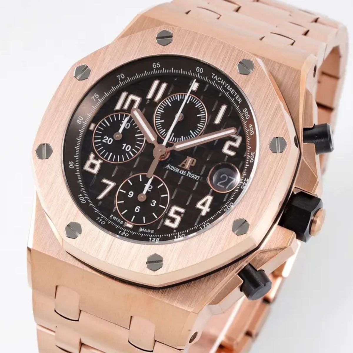 [Super Clone] Prestige Atelier Coastal Sport Chronograph 42mm Black Dial Rose Gold 5009