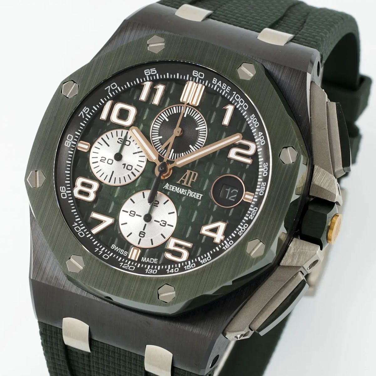 [Super Clone] Prestige Atelier Coastal Sport Chronograph 44mm Green Dial Black Ceramic 4606