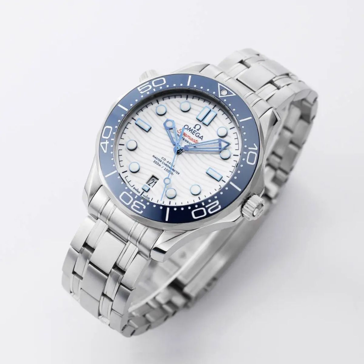 Celestial Seafarer Diver 300M 42mm Steel On Steel Blue White Dial 3398