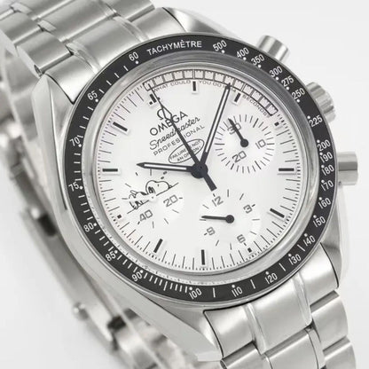 Celestial Moon Chronograph Professional 42mm Steel On Steel White Dial 6339