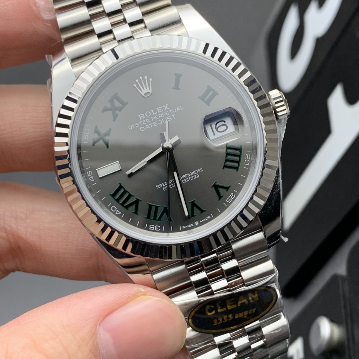 [Super Clone] Regency Classic Date 36 mm Five-Link Fluted Bezel Slate Dial 126233 2772