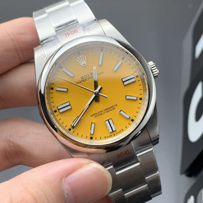 Regency Timeless Perpetual 41 mm Timeless Trapeze Bezel Yellow Dial 9577
