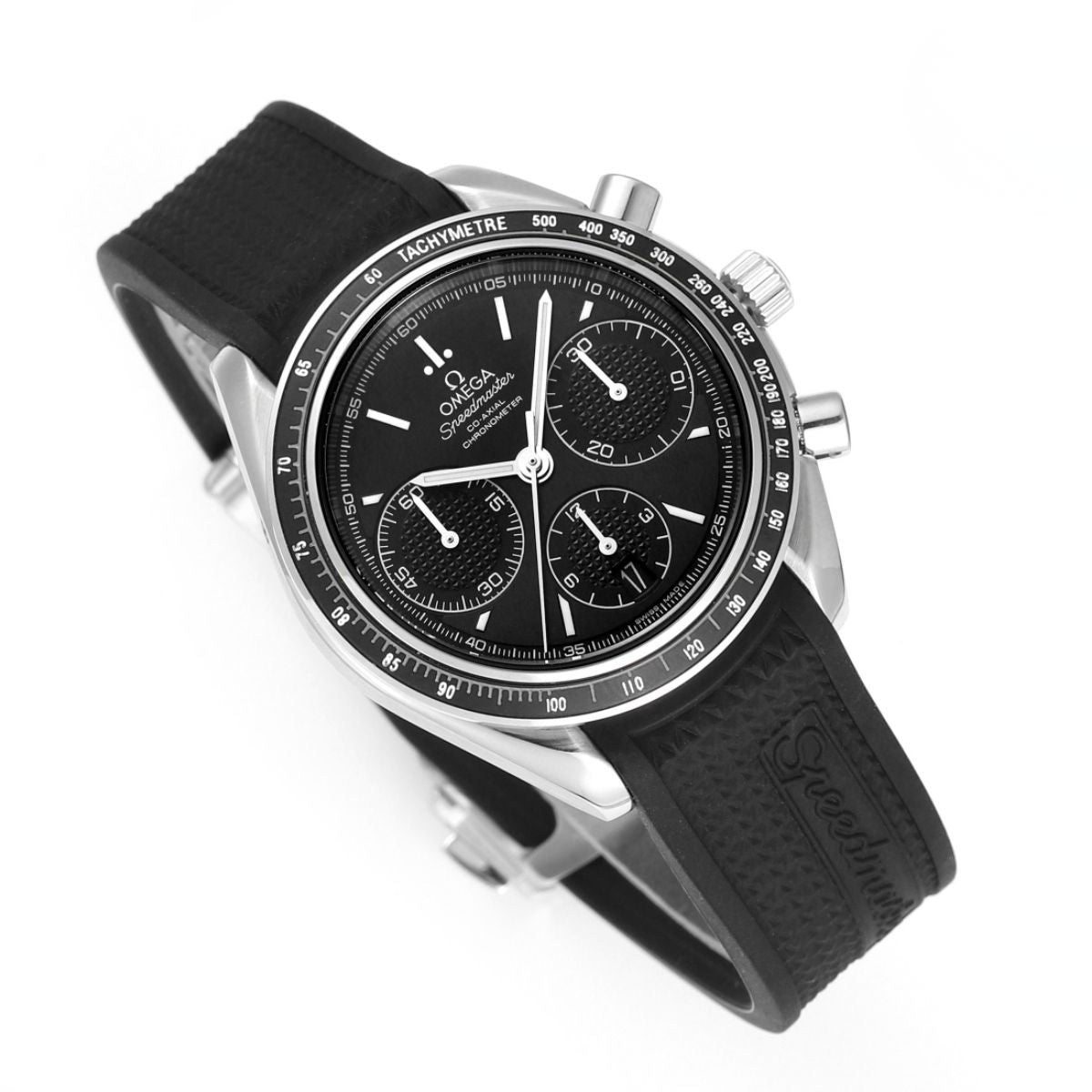 Celestial Racing Chronograph 40mm Steel On Rubber Strap Black Dial 7873