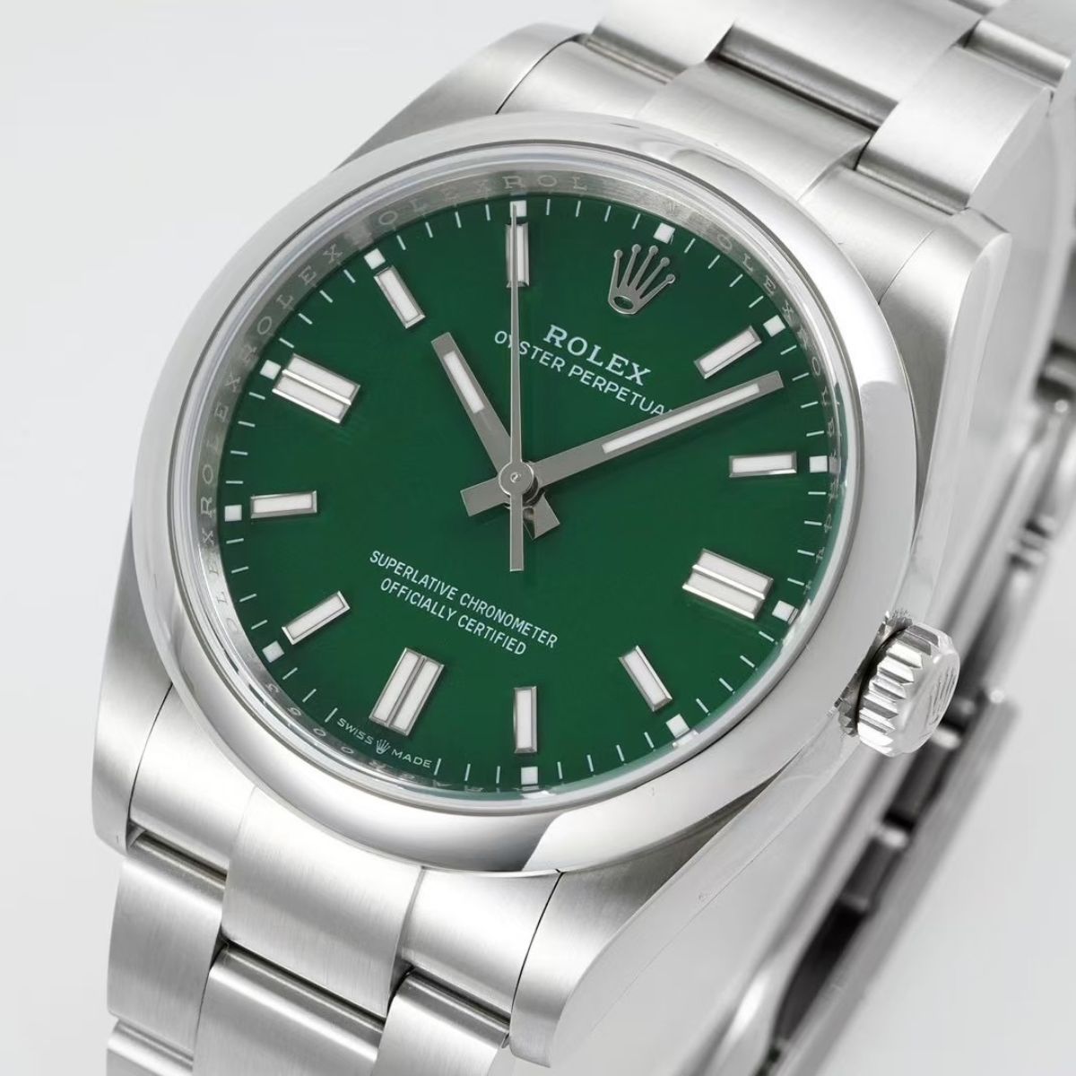 [Super Clone] Regency Timeless Perpetual 41 mm Timeless Trapeze Bezel Green Dial 134300 1775