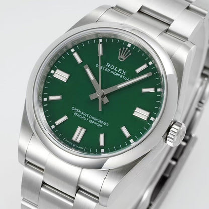 Regency Timeless Perpetual 41 mm Timeless Trapeze Bezel Green Dial 134300 7478