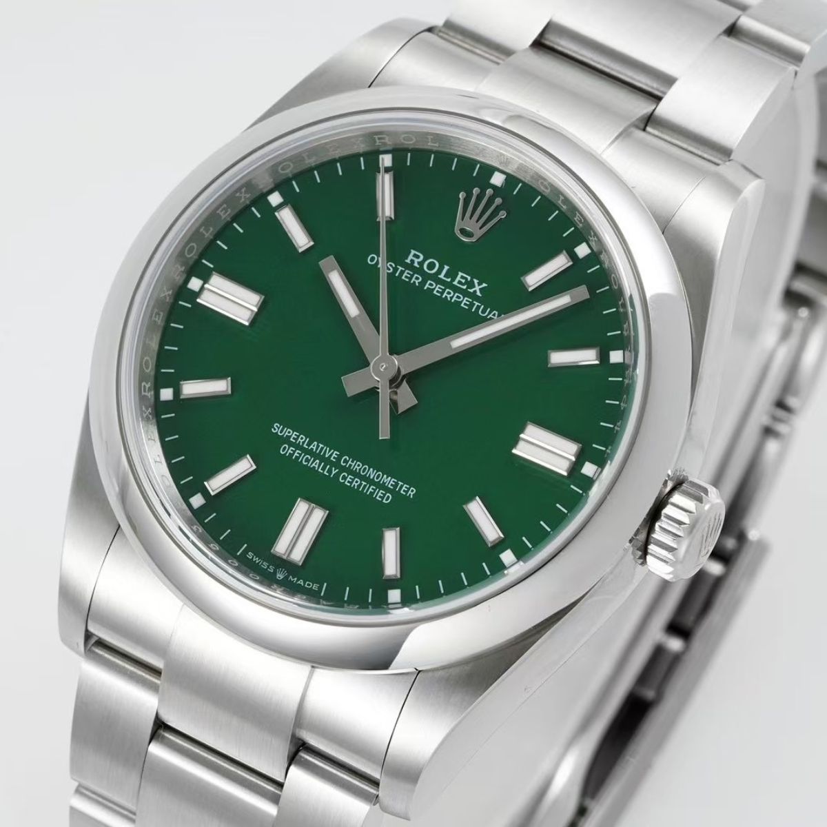 [Super Clone] Regency Timeless Perpetual 36 mm Timeless Trapeze Bezel Green Dial 126000 5357