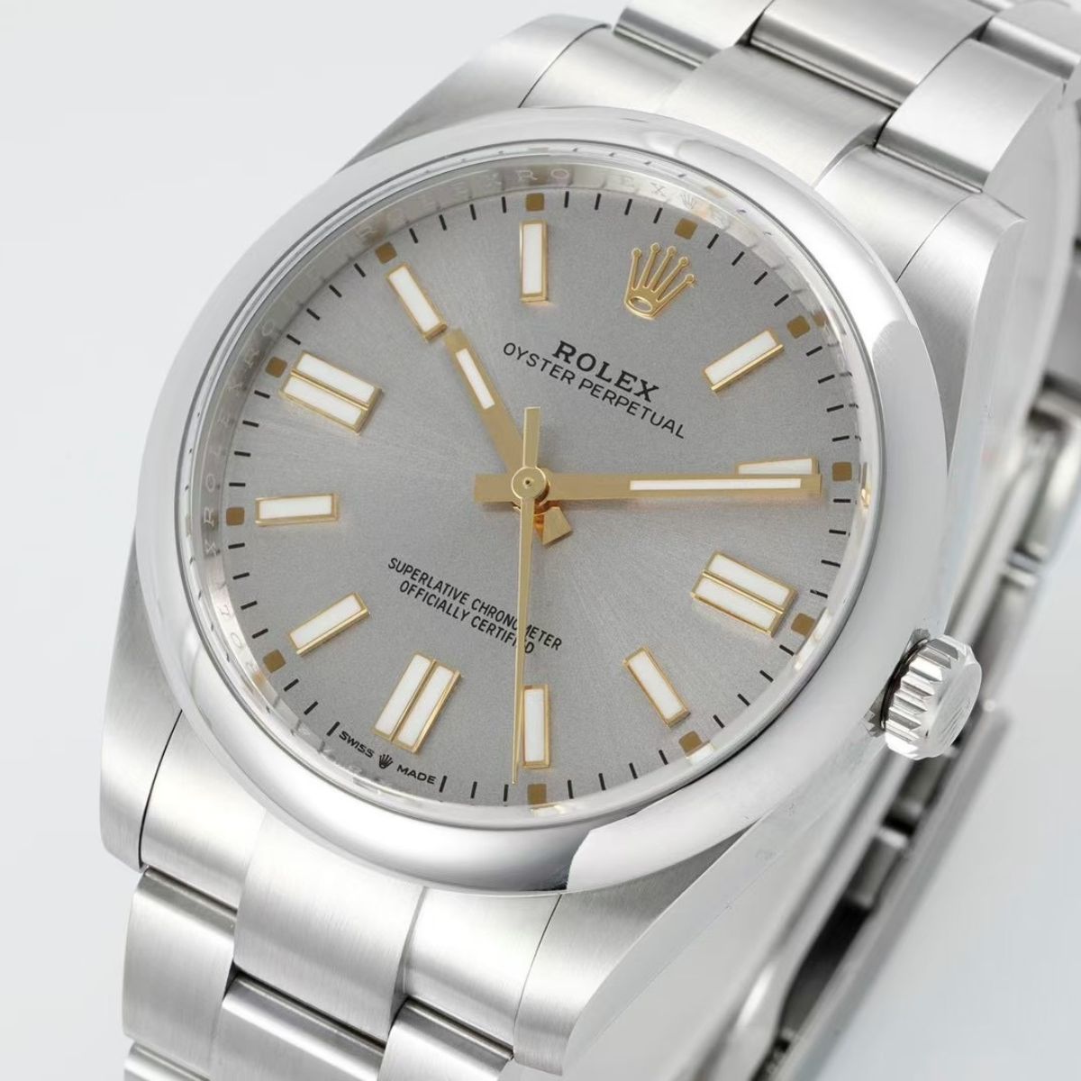 [Super Clone] Regency Timeless Perpetual 36 mm Timeless Trapeze Bezel Silver Dial 126000 8685