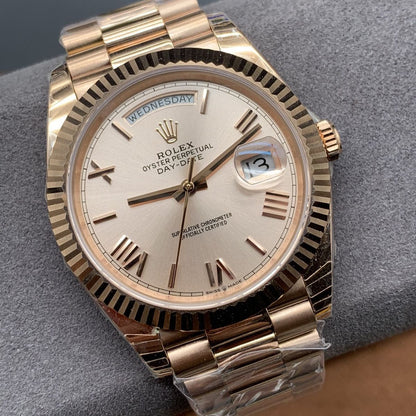 [Super Clone] Regency Weekday 40 mm Weekday Fluted Bezel Sundust Dial 228235 8380