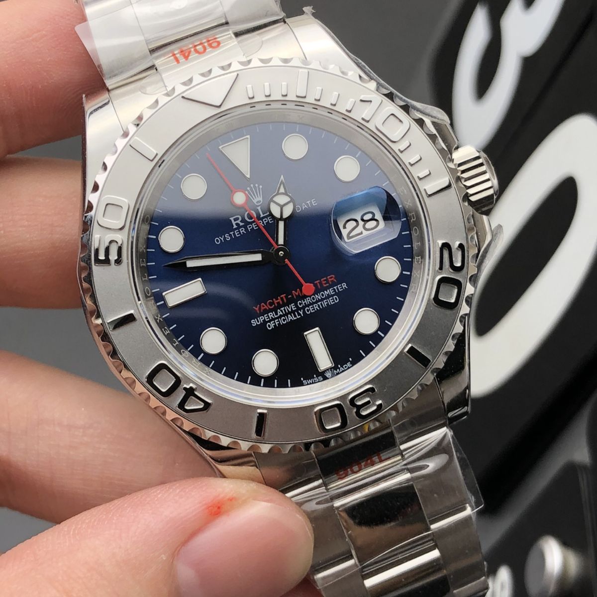 [Super Clone] Regency Marine Master 40 mm Timeless Silver Bezel Bright blue Dial 126622 3810