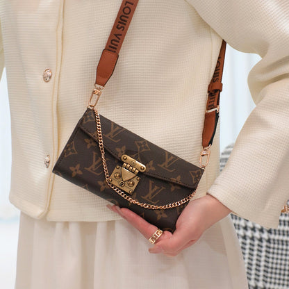 Luxury iPhone case with card holder and strap