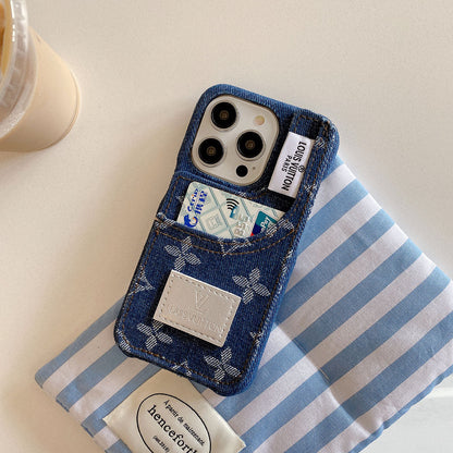 Distinctive denim fashion iPhone Case