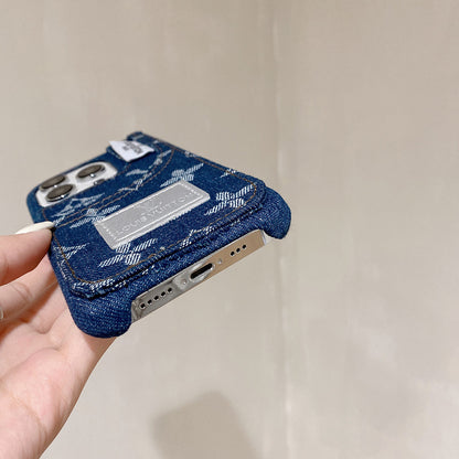 Distinctive denim fashion iPhone Case