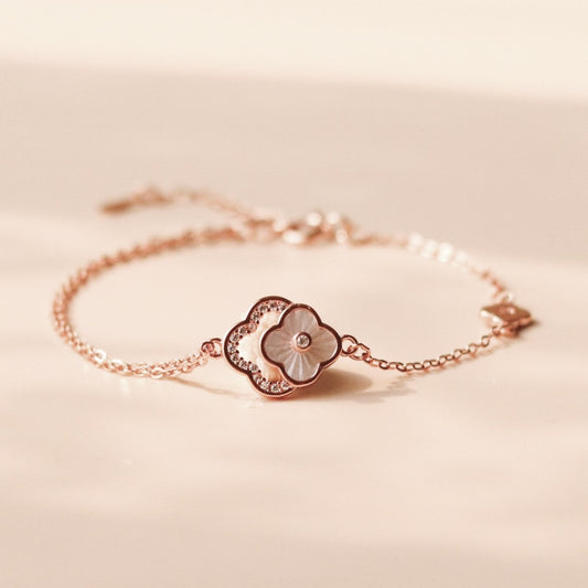ELVORIA 18K Rose Gold Plated Bracelet