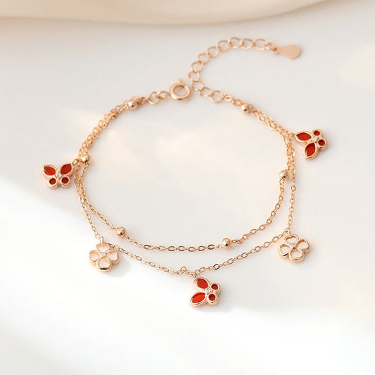 ELVORIA 18K Rose Gold Plated Bracelet
