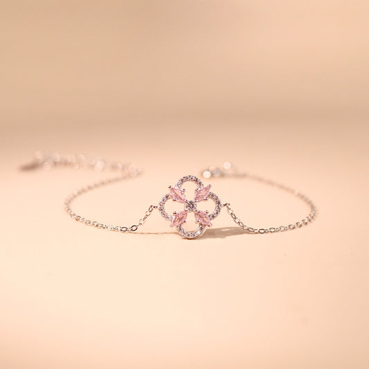 ELVORIA Ara Four-Leaf Clover Bracelet