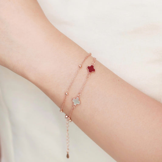 ELVORIA 18K Rose Gold Plated Bracelet