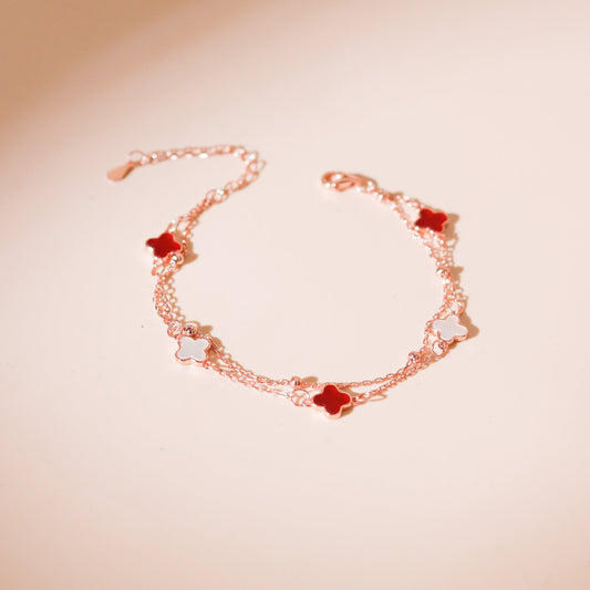 ELVORIA 18K Rose Gold Plated Bracelet