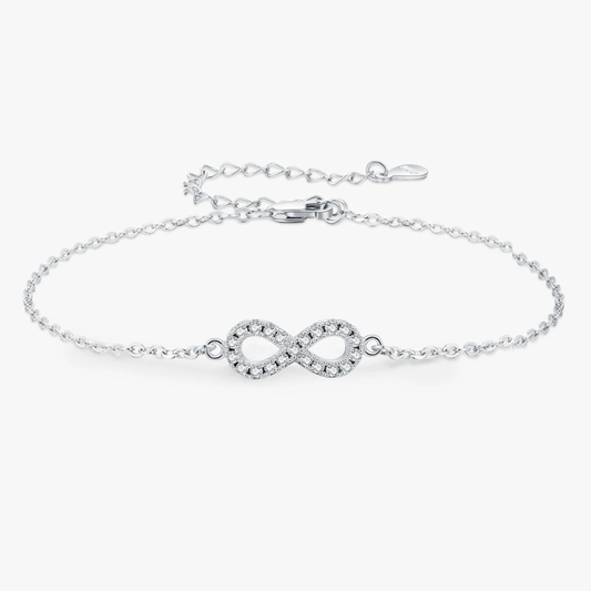 Elegant D Color Moissanite Infinity Bracelet