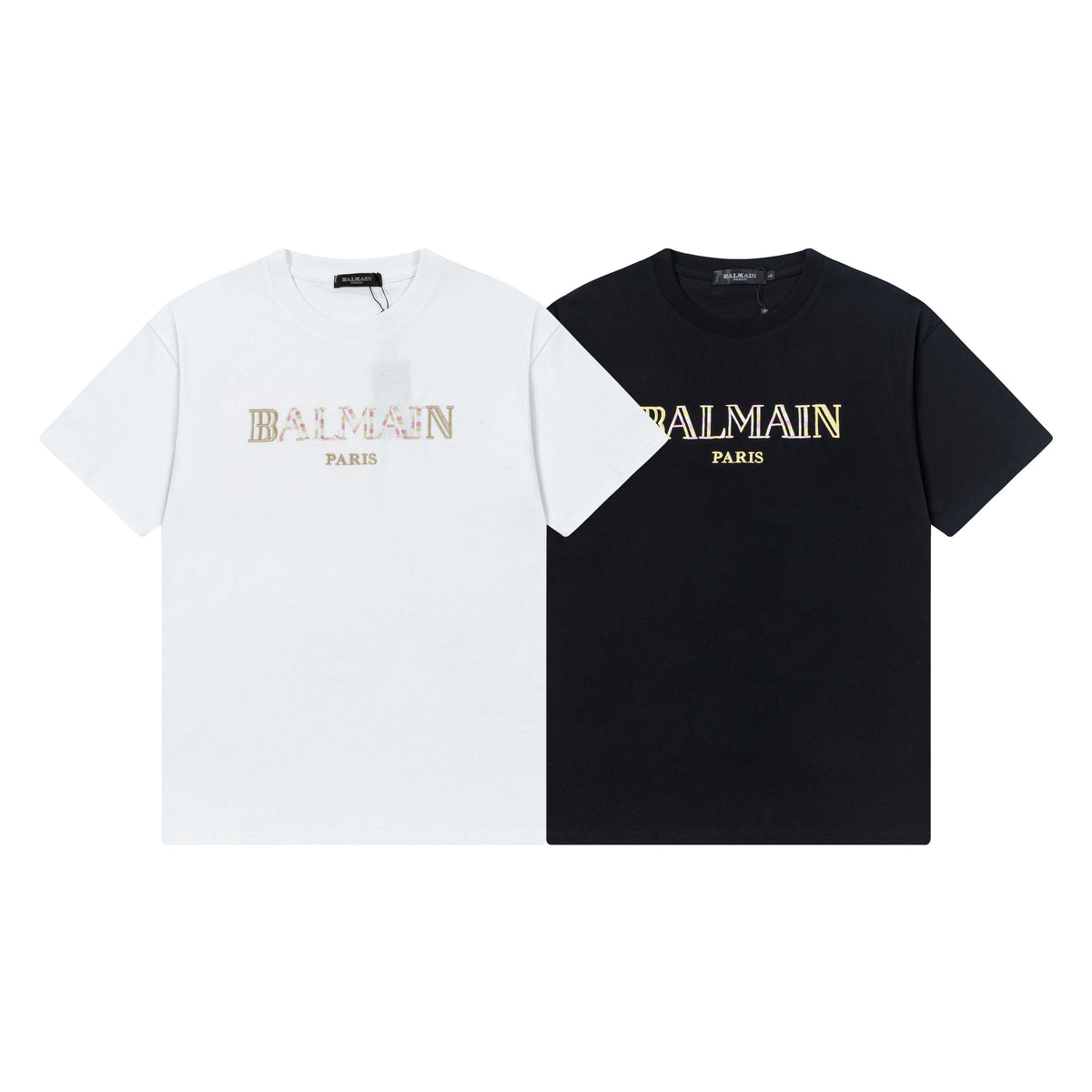Colorful embroidered pure cotton t-shirt