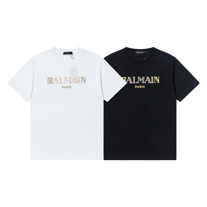 Colorful embroidered pure cotton t-shirt