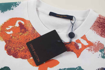 Ink splashing print t-shirt