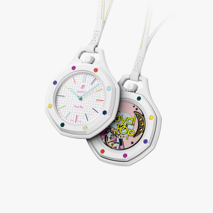 Swiss Pop Art Huit Blanc Ceramic Watch 7193