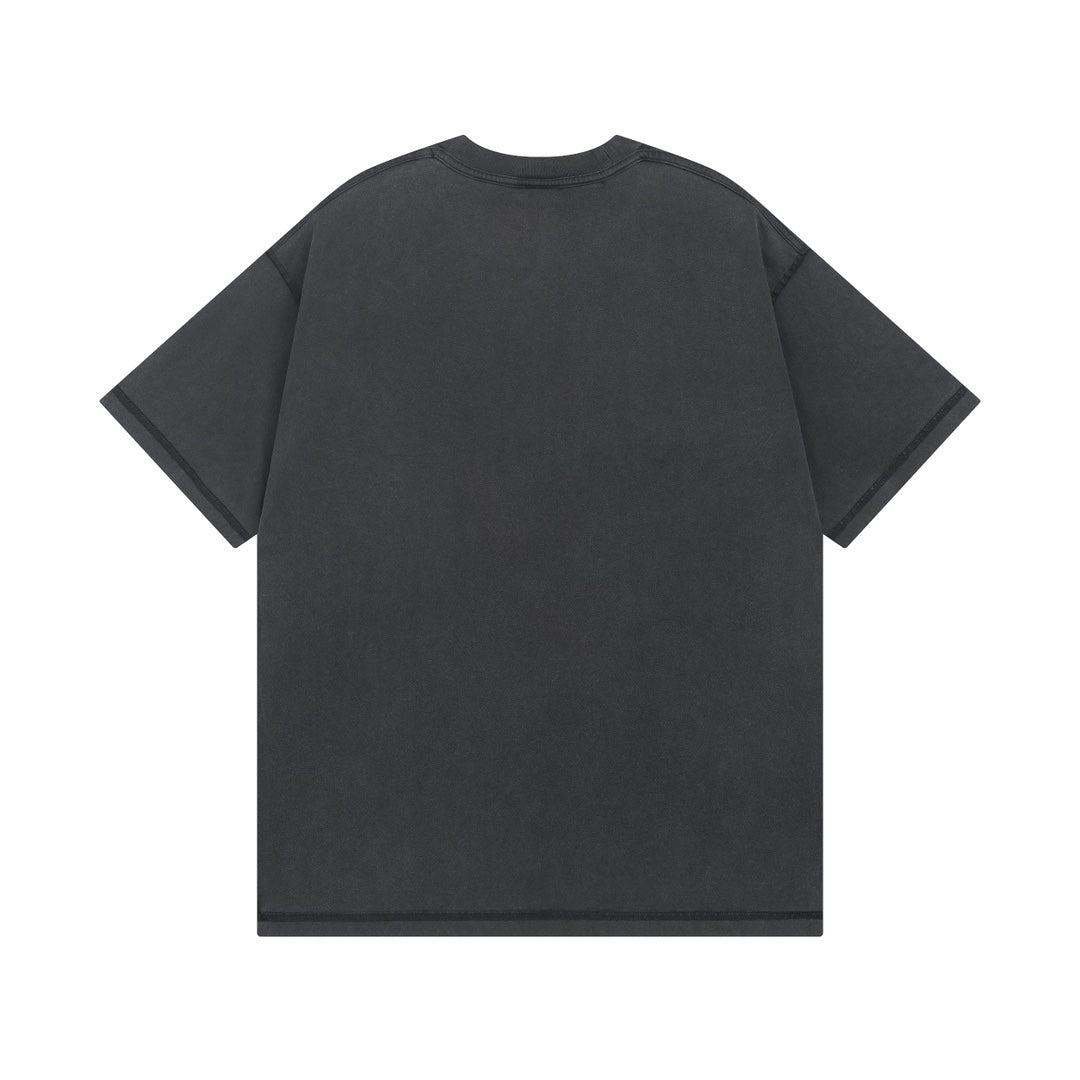 Embroidery wash t-shirt