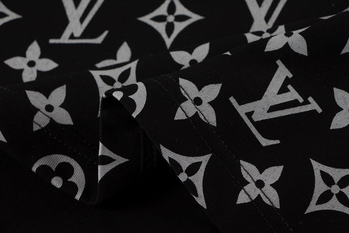 Full print splicing patch embroidery t-shirt