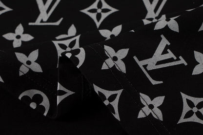 Full print splicing patch embroidery t-shirt