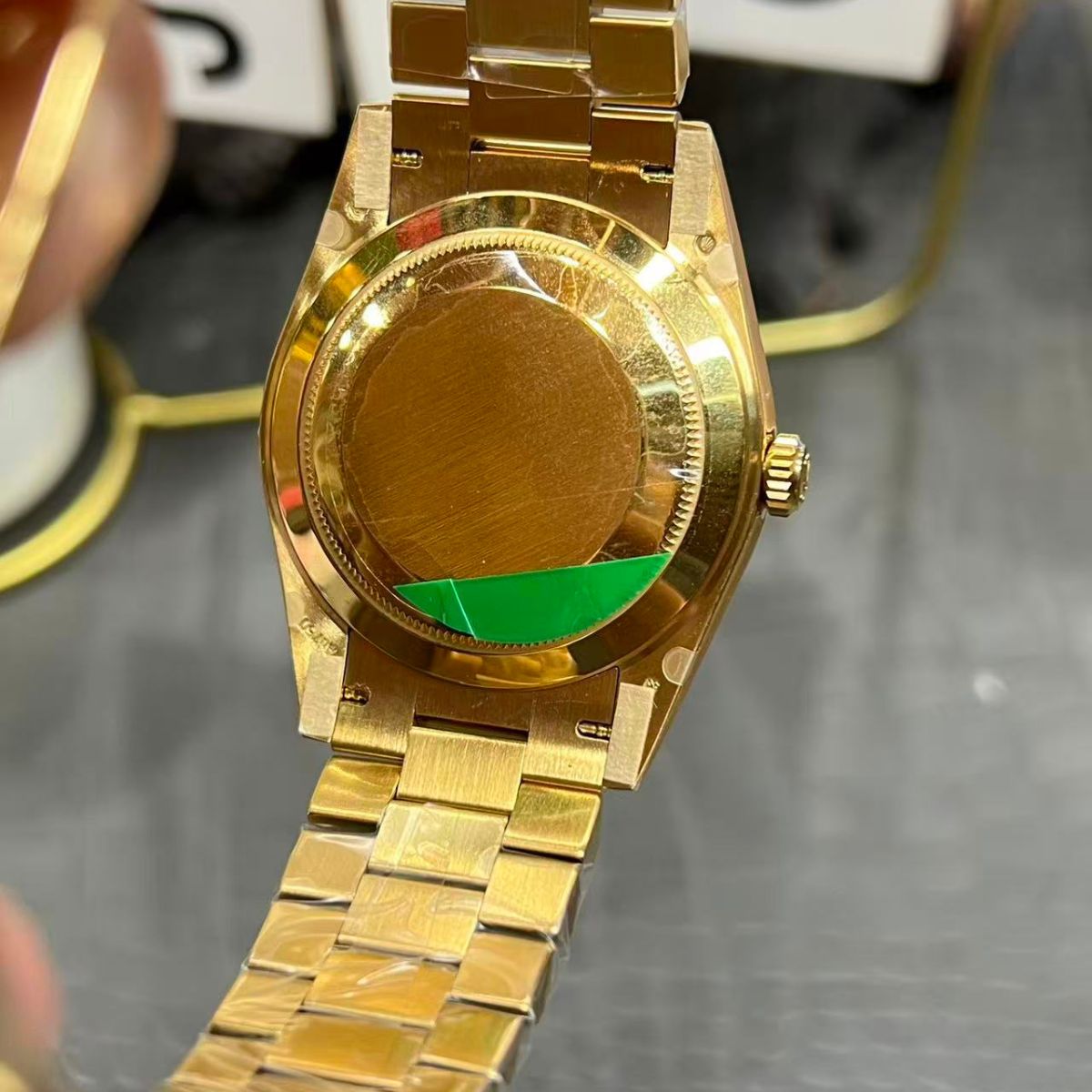 [Super Clone] Regency Weekday 40 mm Weekday Brilliant diamond set Bezel Green Dial 228348RBR Swiss movement 9781