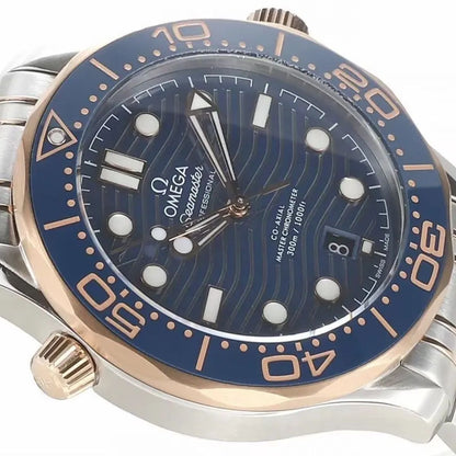 Celestial Seafarer Diver 300M 42mm Steel Rose Gold On Steel Blue Dial 6933