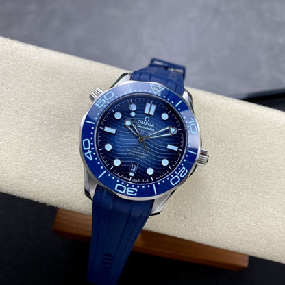 Celestial Seafarer Diver 300M 42mm Steel On Rubber Strap Blue Dial 4329
