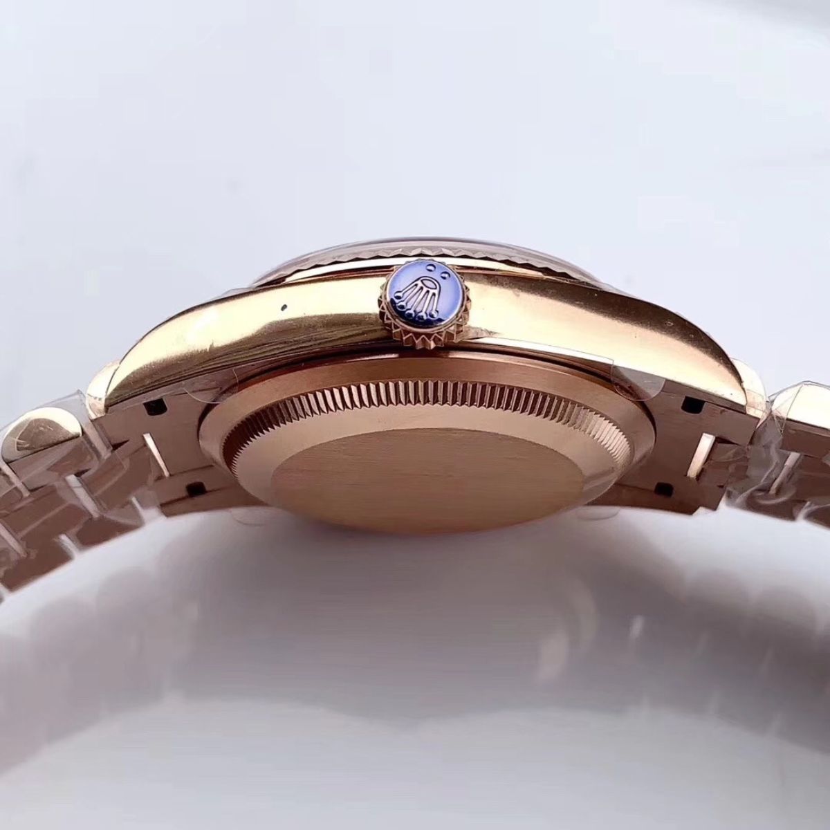[Super Clone] Regency Weekday 36 mm Weekday Fluted Bezel Brown ombre set with diamonds Dial 128235 4803