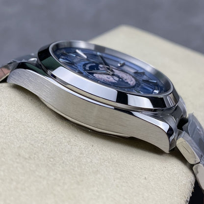 Celestial Aqua Sport Worldtimer 150M 43mm Steel On Steel Blue Dial 6518