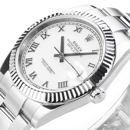 Regency Classic Date 36 mm Timeless Fluted Bezel White Dial 126234 6059