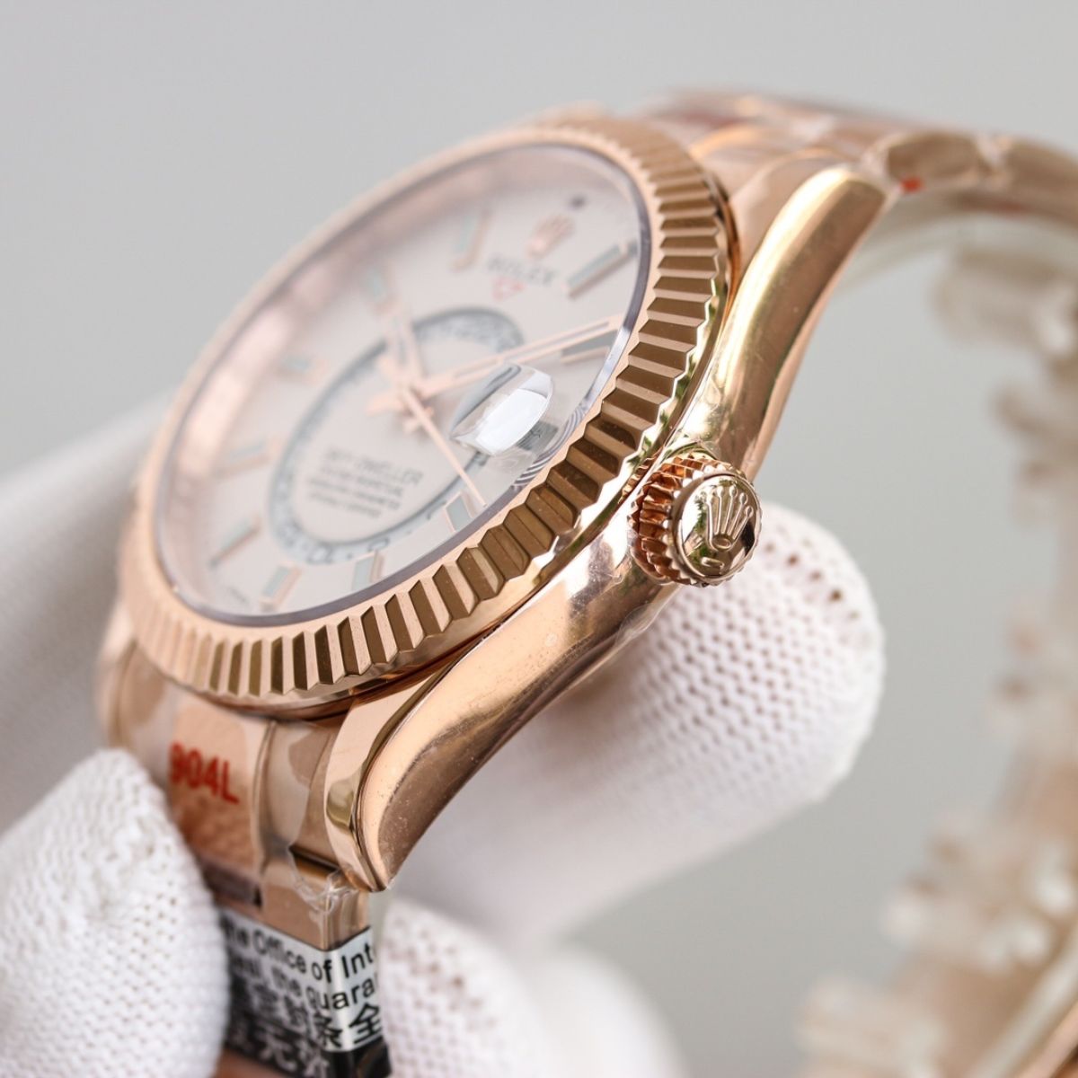 Regency Dual Time 42 mm Timeless Fluted Bezel Intense white Dial 336935 4650