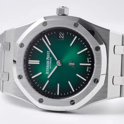 [Super Clone] Prestige Atelier Octagon Sport Jumbo Extra Thin 39mm Green Dial Platinum 7789